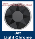 Swarovski Rimmed Rhinestone Jet Light Chrome
