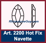 Swarovski 2200 Navette Hot Fix