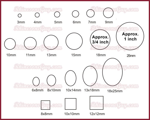 How to measure rhinestones? Stone size chart in mm, ss & pp